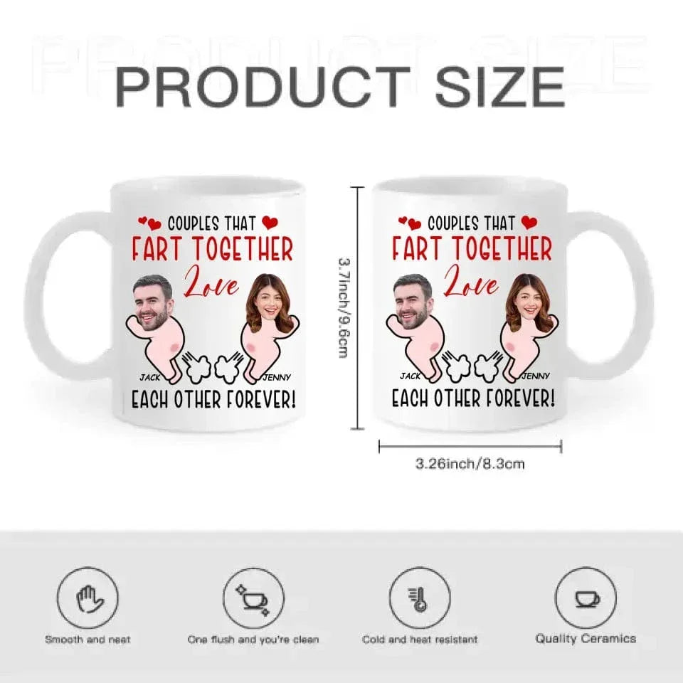 Funny Custom Face Coffee Mug - Love Each Other Forever, Valentine's Gifts - Joliny