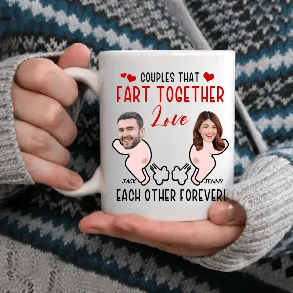 Funny Custom Face Coffee Mug - Love Each Other Forever, Valentine's Gifts - Joliny