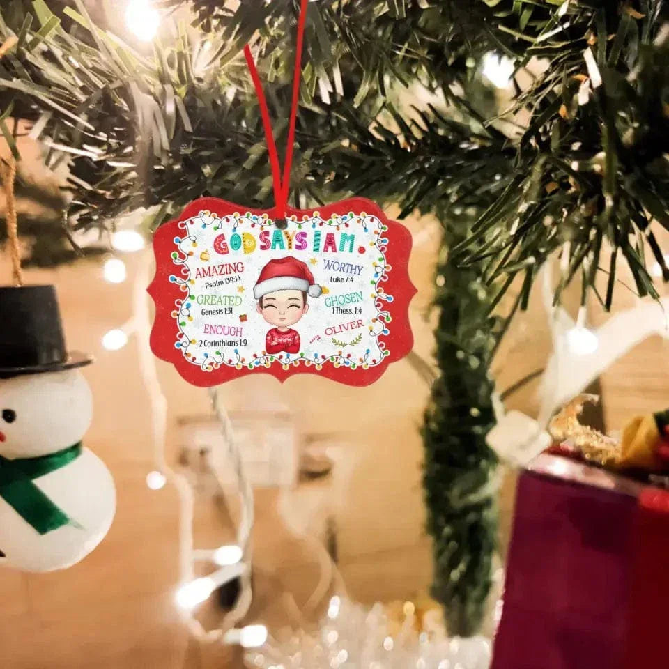 Gift For Grandchild God Says I Am - Benelux Acrylic Ornament - Joliny