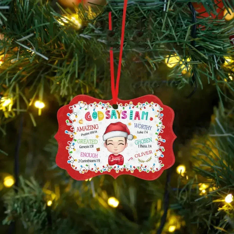 Gift For Grandchild God Says I Am - Benelux Acrylic Ornament - Joliny