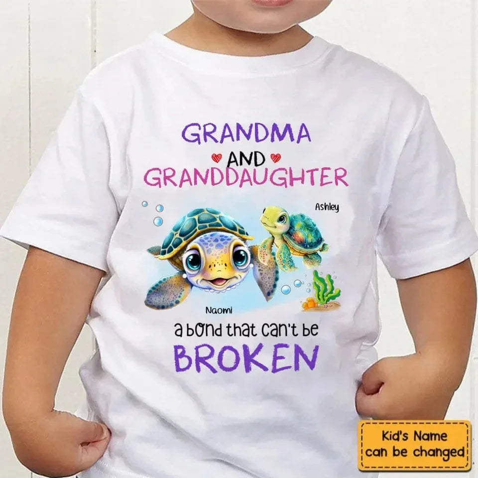 Gift For Granddaughter A Bond That Can't Be Broken Kid T Shirt - Joliny