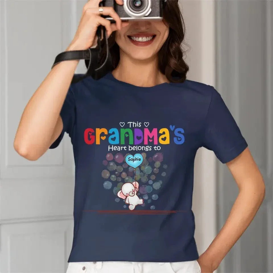 Gift For Grandma This Grandma's Heart Belongs To Elephants Shirt - Joliny