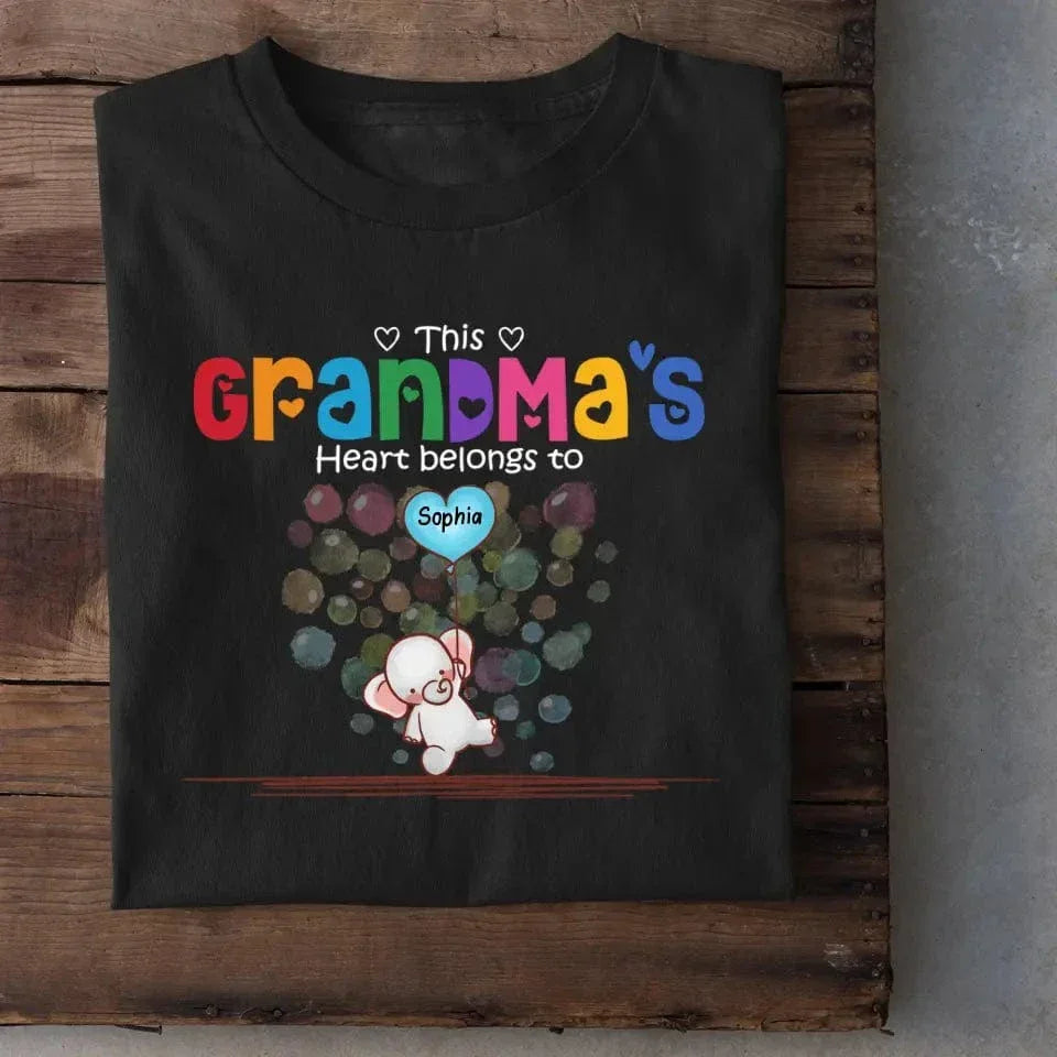 Gift For Grandma This Grandma's Heart Belongs To Elephants Shirt - Joliny