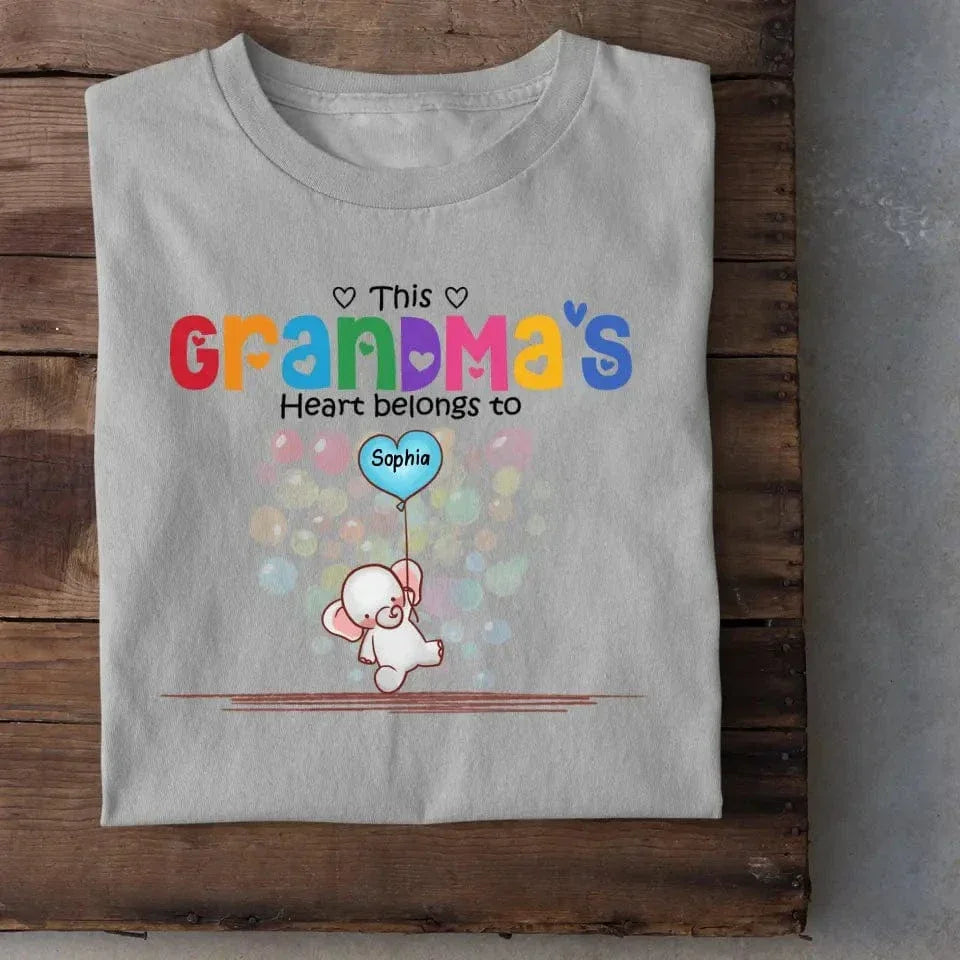 Gift For Grandma This Grandma's Heart Belongs To Elephants Shirt - Joliny