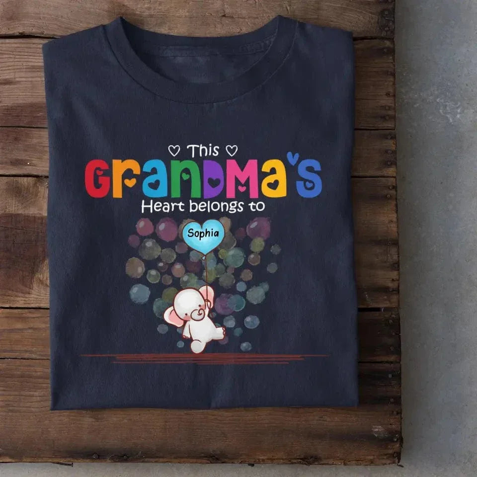 Gift For Grandma This Grandma's Heart Belongs To Elephants Shirt - Joliny