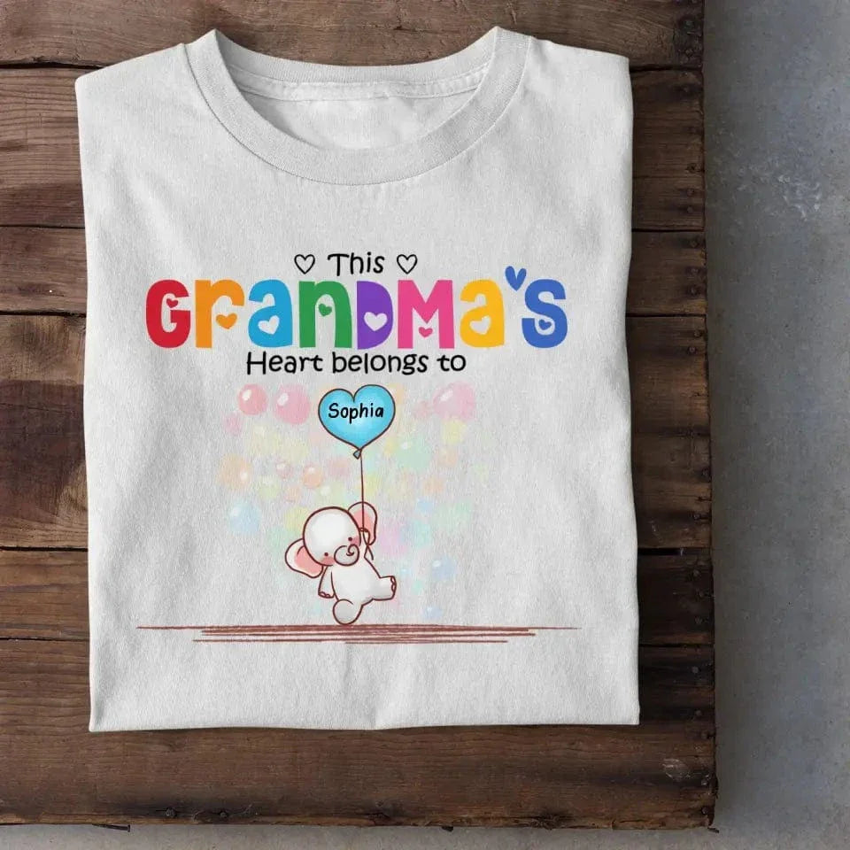 Gift For Grandma This Grandma's Heart Belongs To Elephants Shirt - Joliny