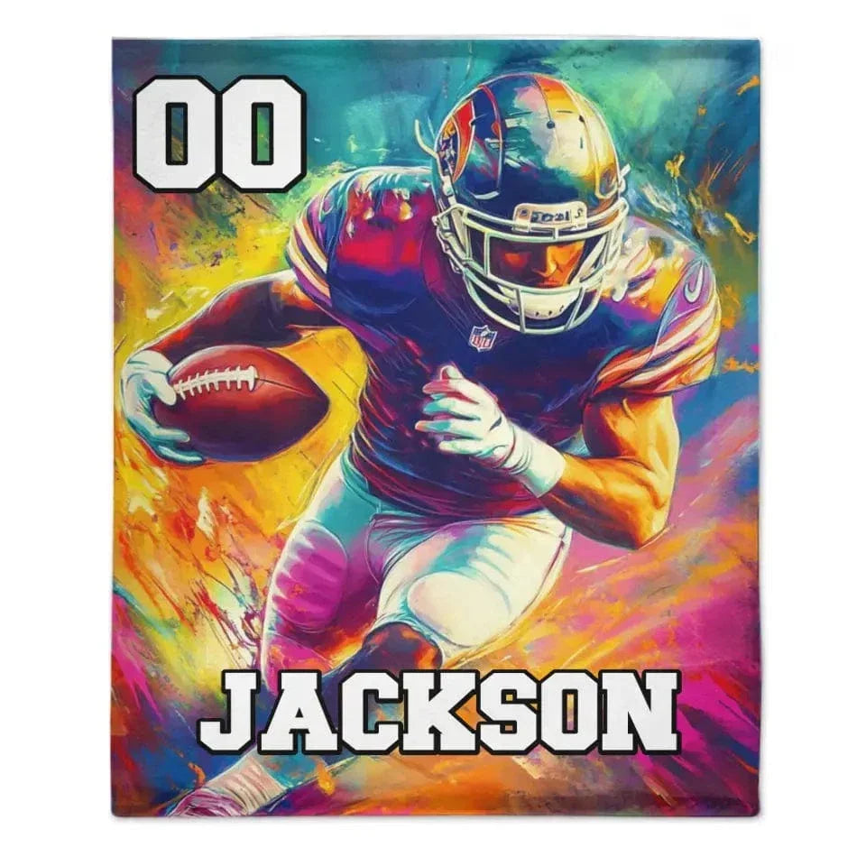 “Glory Canvas” - Personalized Customized Oil Painting Style Rugby Blanket - Personalized Gifts For Rugby Fans - Joliny