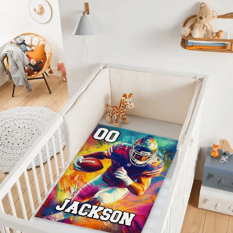 “Glory Canvas” - Personalized Customized Oil Painting Style Rugby Blanket - Personalized Gifts For Rugby Fans - Joliny