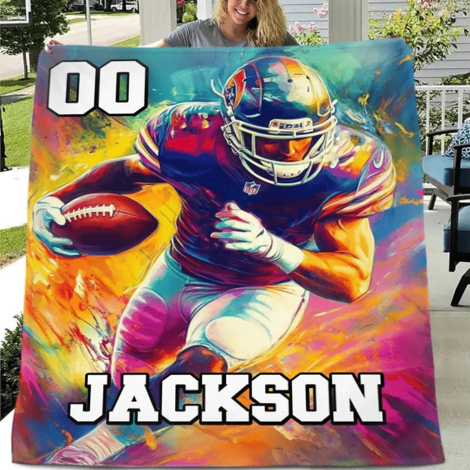 “Glory Canvas” - Personalized Customized Oil Painting Style Rugby Blanket - Personalized Gifts For Rugby Fans - Joliny
