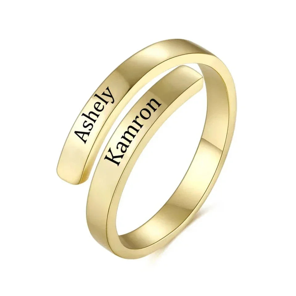 Personalized Custom Wrap Engraved Ring - Valentine's Day Gift - Joliny