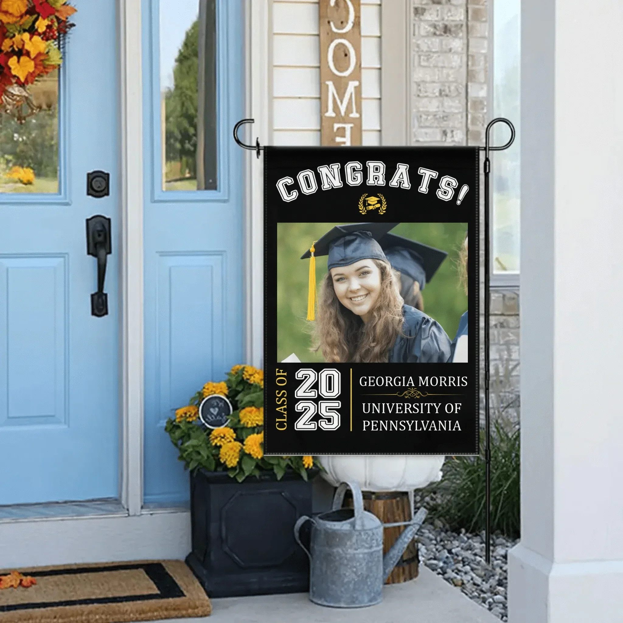 Graduation Celebration - Graduation Gift - Personalized Custom Photo Flag - Joliny