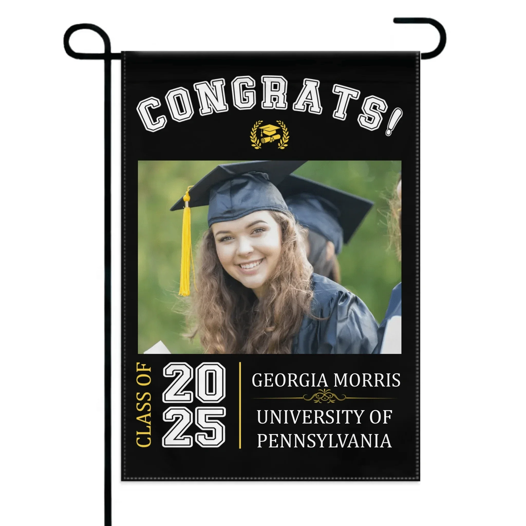 Graduation Celebration - Graduation Gift - Personalized Custom Photo Flag - Joliny