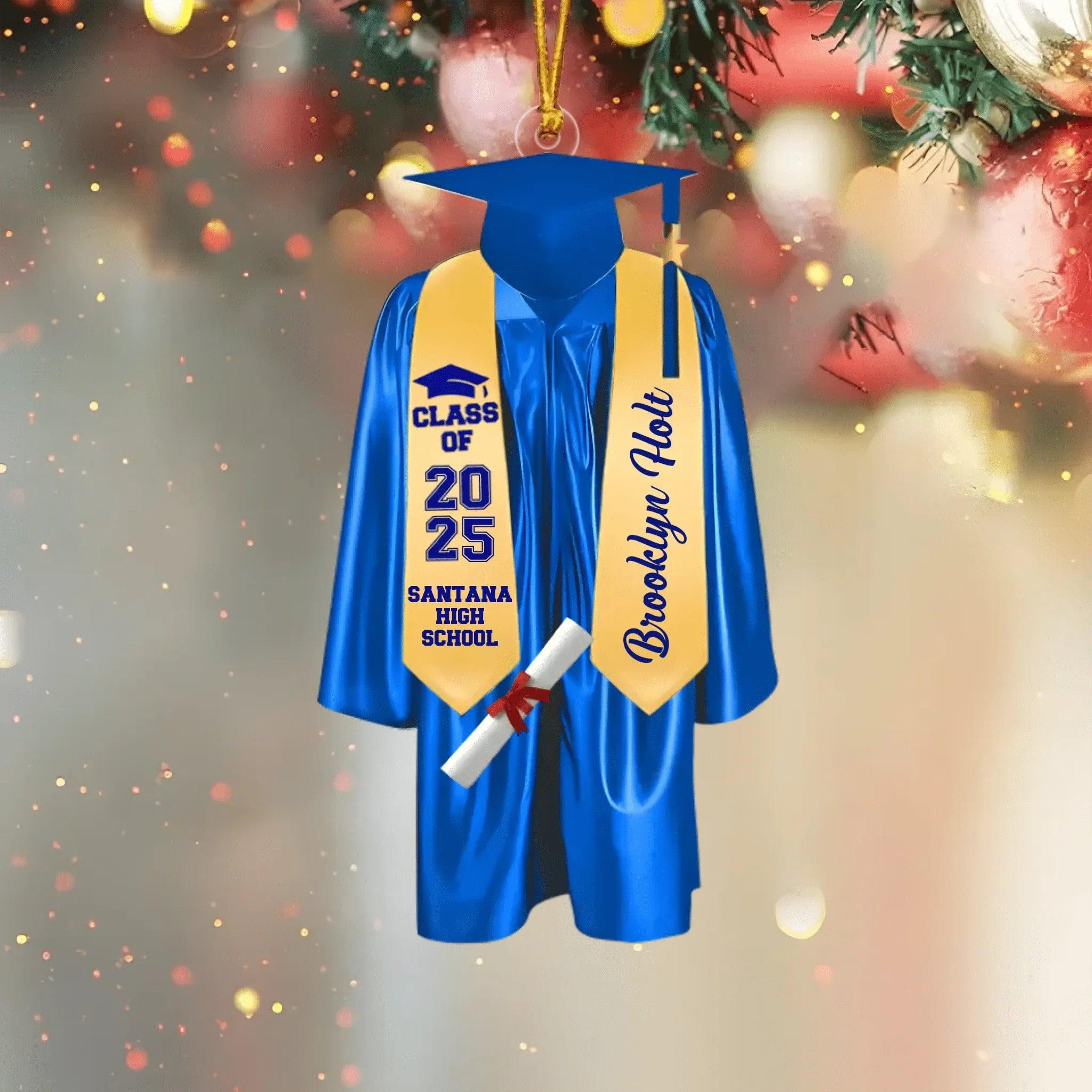 Graduation Gift Decoration Hanging - Personalised Graduation Gown and Name Acrylic Charms - Gifts for Graduate,Grandchildren,Friend - Joliny