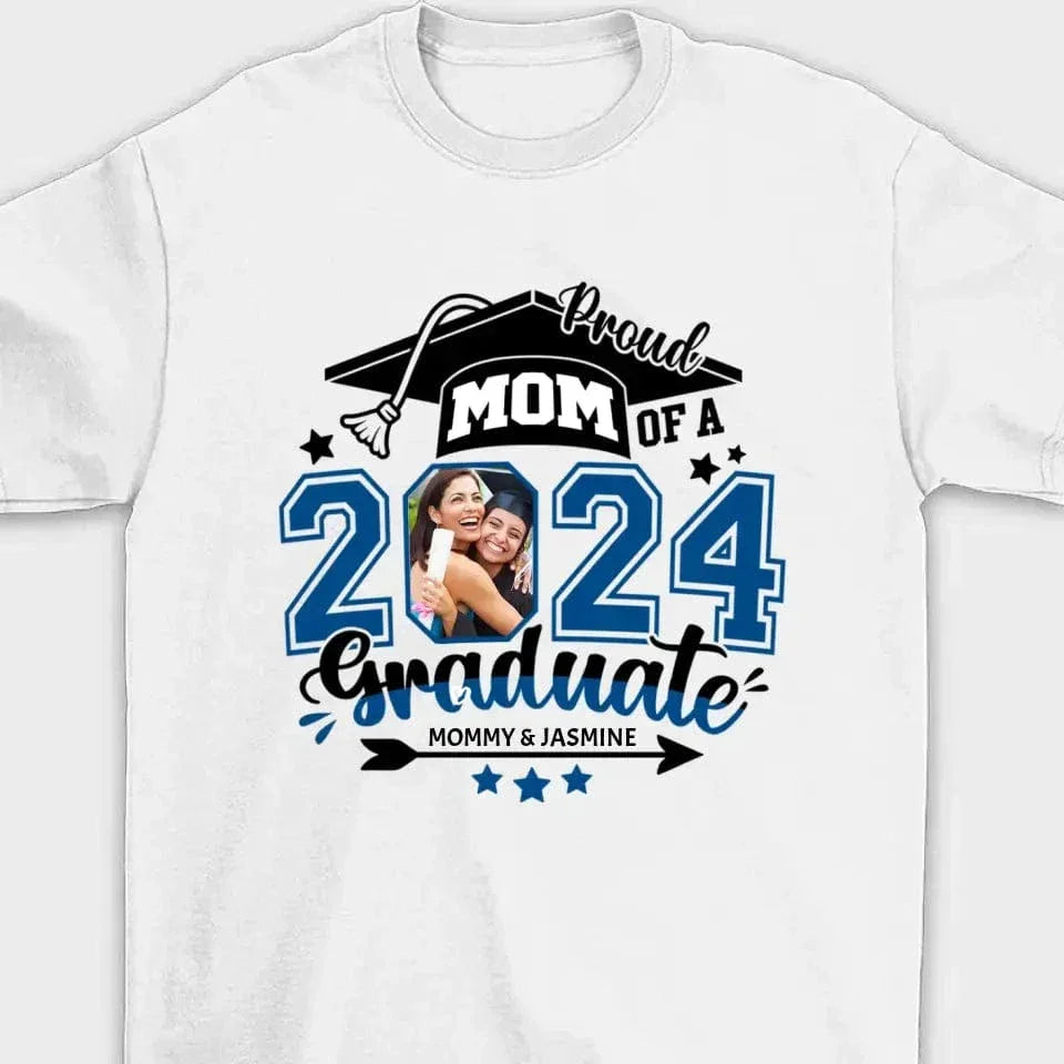 Graduation Mom Pride - Gifts for Mom - Custom Photo Personalized T-Shirt - Joliny