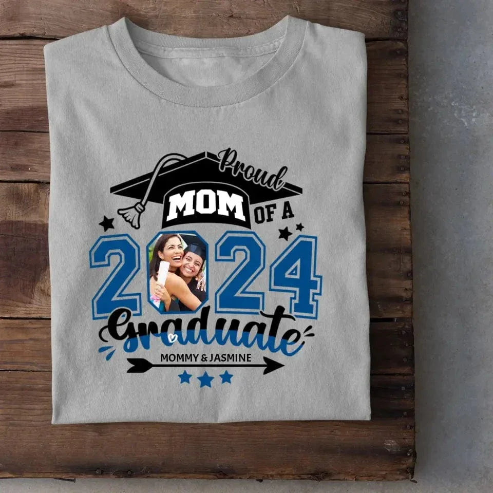 Graduation Mom Pride - Gifts for Mom - Custom Photo Personalized T-Shirt - Joliny