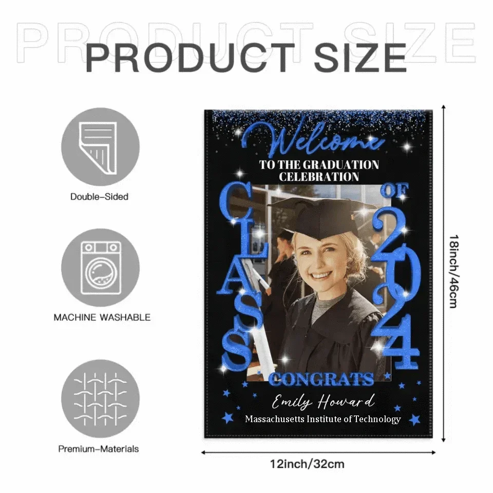 Graduation Party Class Of 2024 Blanket - Custom Photo - Welcome To The Graduation Celebration - Joliny