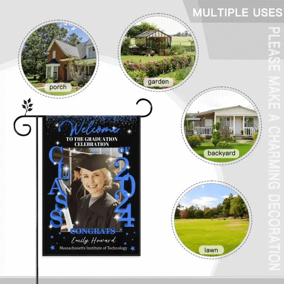 Graduation Party Class Of 2024 Blanket - Custom Photo - Welcome To The Graduation Celebration - Joliny