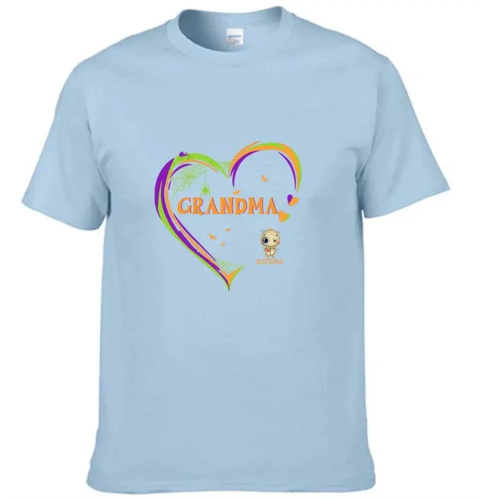 Grandma and Grandkids: The Perfect Halloween Pair - Personalized Family Custom T-Shirt - A Halloween Gift for Grandma - Joliny