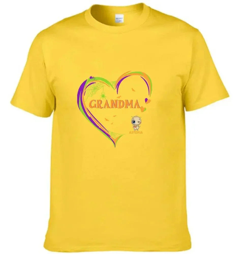 Grandma and Grandkids: The Perfect Halloween Pair - Personalized Family Custom T-Shirt - A Halloween Gift for Grandma - Joliny