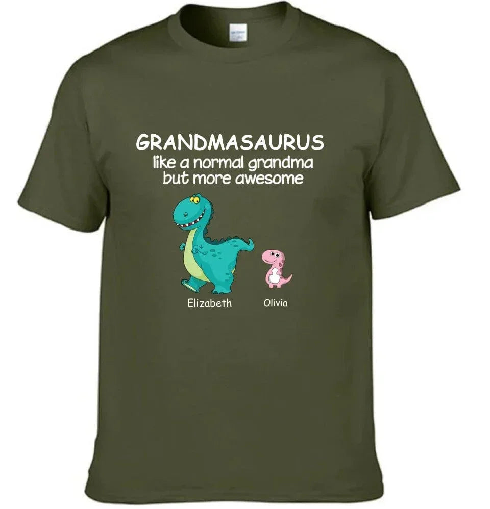 Grandma And The Children - Personalised Nickname Dinosaur T-Shirt - Gifts for Family - Joliny