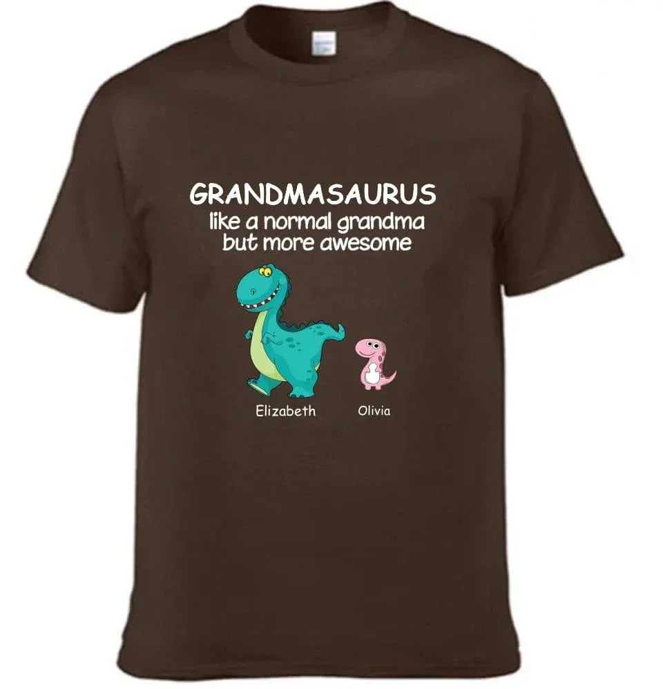Grandma And The Children - Personalised Nickname Dinosaur T-Shirt - Gifts for Family - Joliny