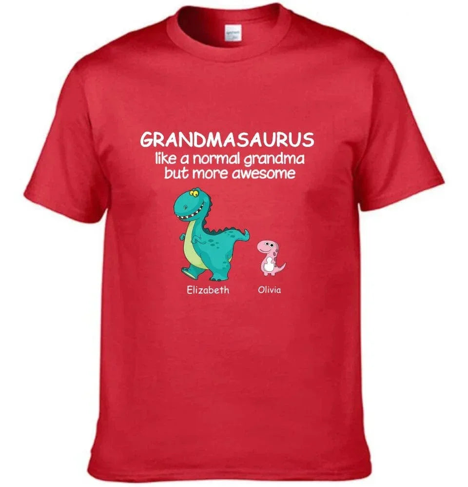 Grandma And The Children - Personalised Nickname Dinosaur T-Shirt - Gifts for Family - Joliny