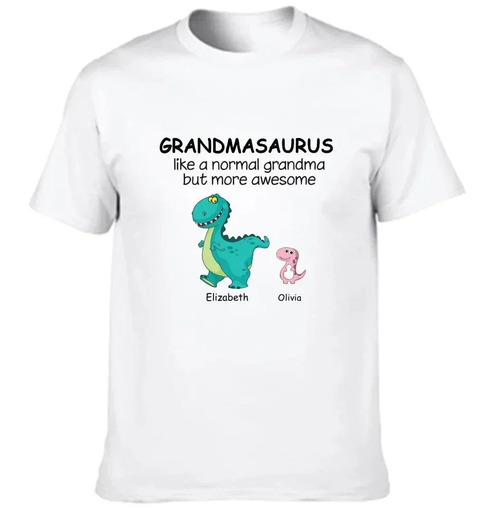 Grandma And The Children - Personalised Nickname Dinosaur T-Shirt - Gifts for Family - Joliny