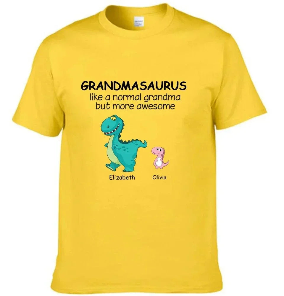 Grandma And The Children - Personalised Nickname Dinosaur T-Shirt - Gifts for Family - Joliny