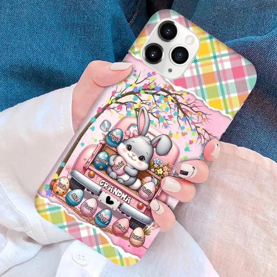 Grandma Bunny With Easter Egg Grandkids Personalized Phone case - Joliny