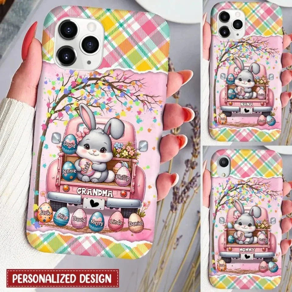 Grandma Bunny With Easter Egg Grandkids Personalized Phone case - Joliny