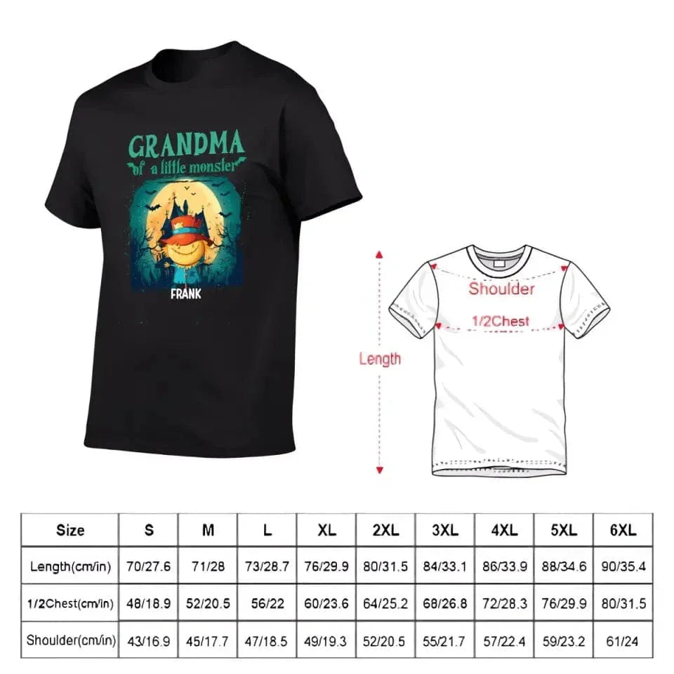 Grandma of Little Monsters - Personalized Family Custom T-Shirt - Halloween Gift for Grandma - Joliny
