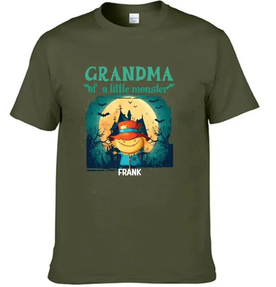 Grandma of Little Monsters - Personalized Family Custom T-Shirt - Halloween Gift for Grandma - Joliny
