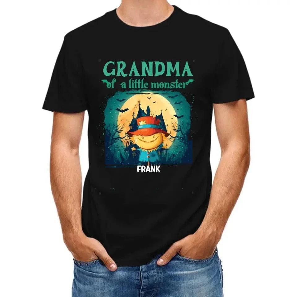 Grandma of Little Monsters - Personalized Family Custom T-Shirt - Halloween Gift for Grandma - Joliny