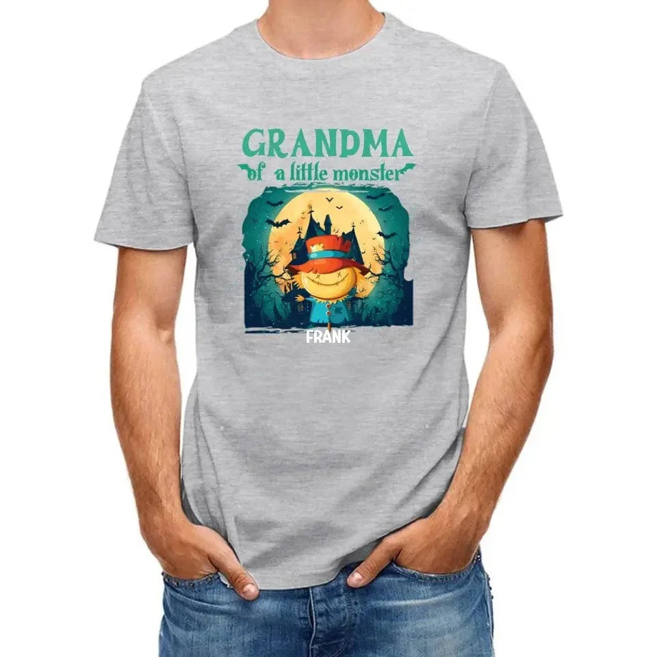 Grandma of Little Monsters - Personalized Family Custom T-Shirt - Halloween Gift for Grandma - Joliny