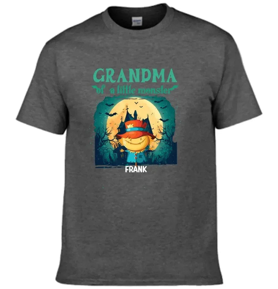 Grandma of Little Monsters - Personalized Family Custom T-Shirt - Halloween Gift for Grandma - Joliny