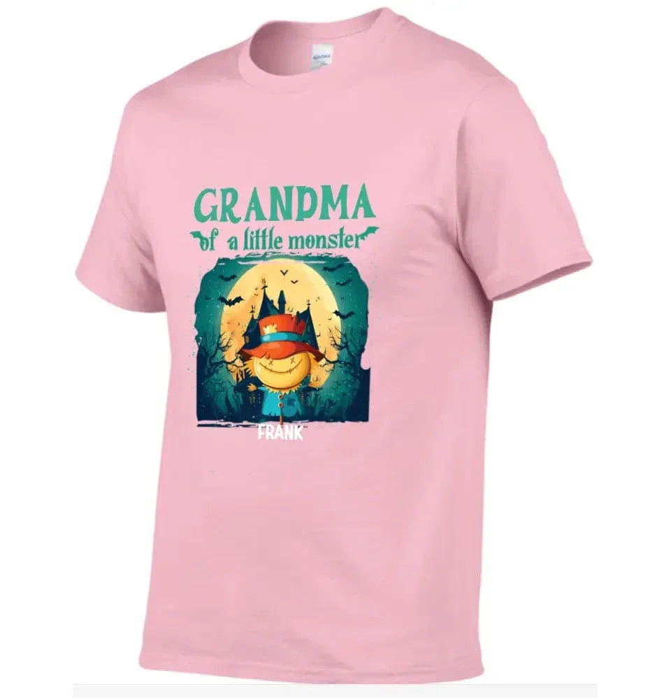 Grandma of Little Monsters - Personalized Family Custom T-Shirt - Halloween Gift for Grandma - Joliny