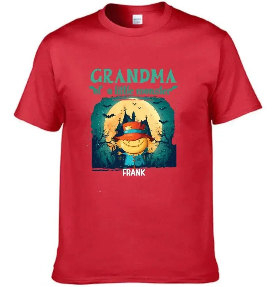 Grandma of Little Monsters - Personalized Family Custom T-Shirt - Halloween Gift for Grandma - Joliny