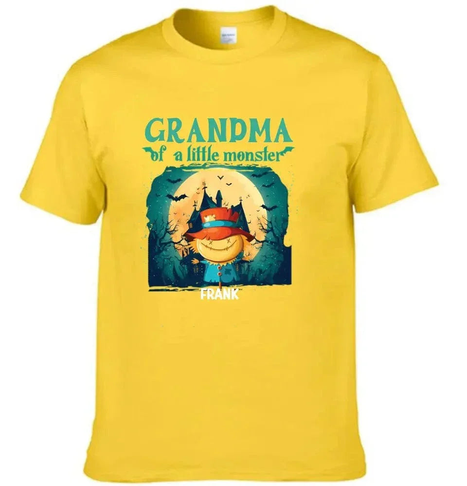 Grandma of Little Monsters - Personalized Family Custom T-Shirt - Halloween Gift for Grandma - Joliny