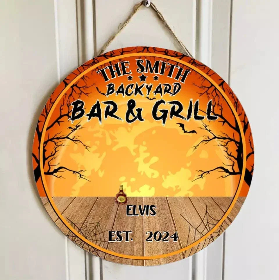 Halloween Bar - Personalized Dog Door Sign - Joliny