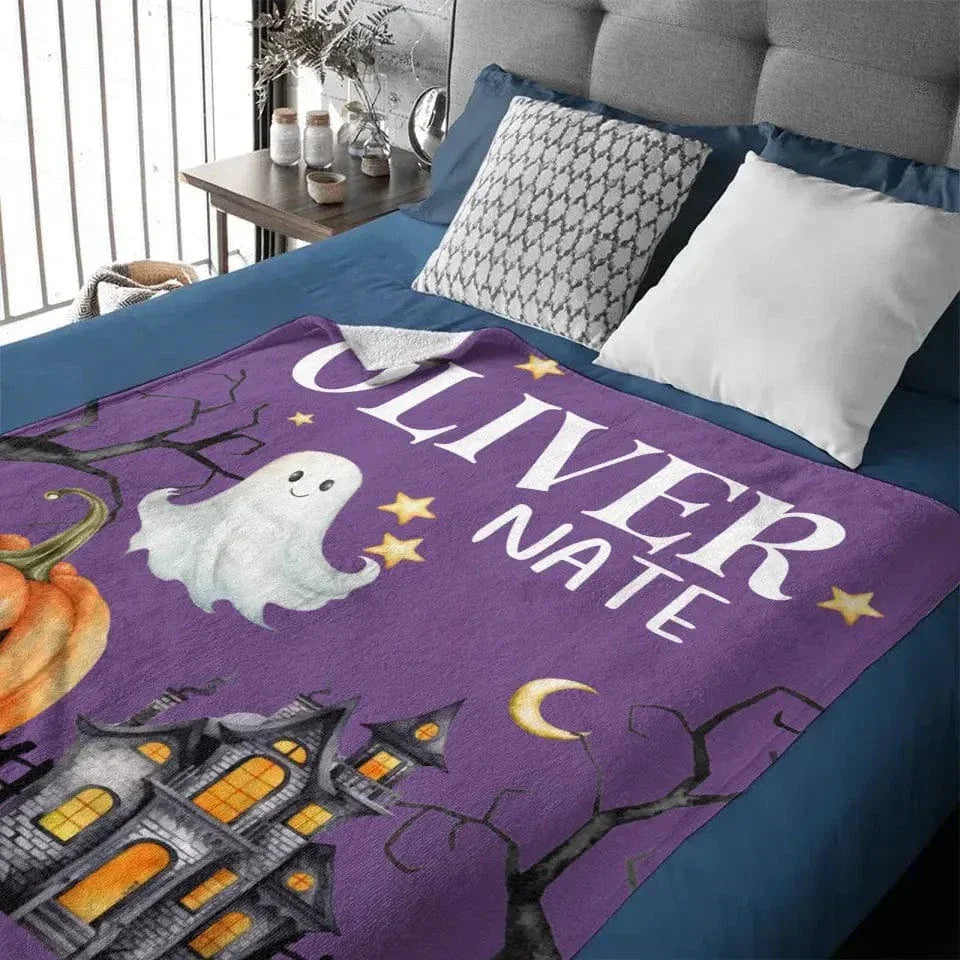 Halloween Blanket, Personalized Name Halloween Baby Blanket - Joliny