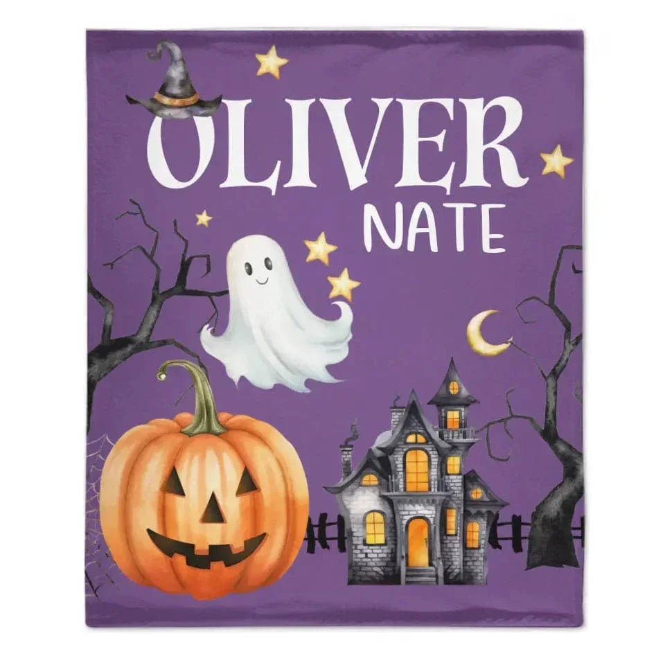 Halloween Blanket, Personalized Name Halloween Baby Blanket - Joliny
