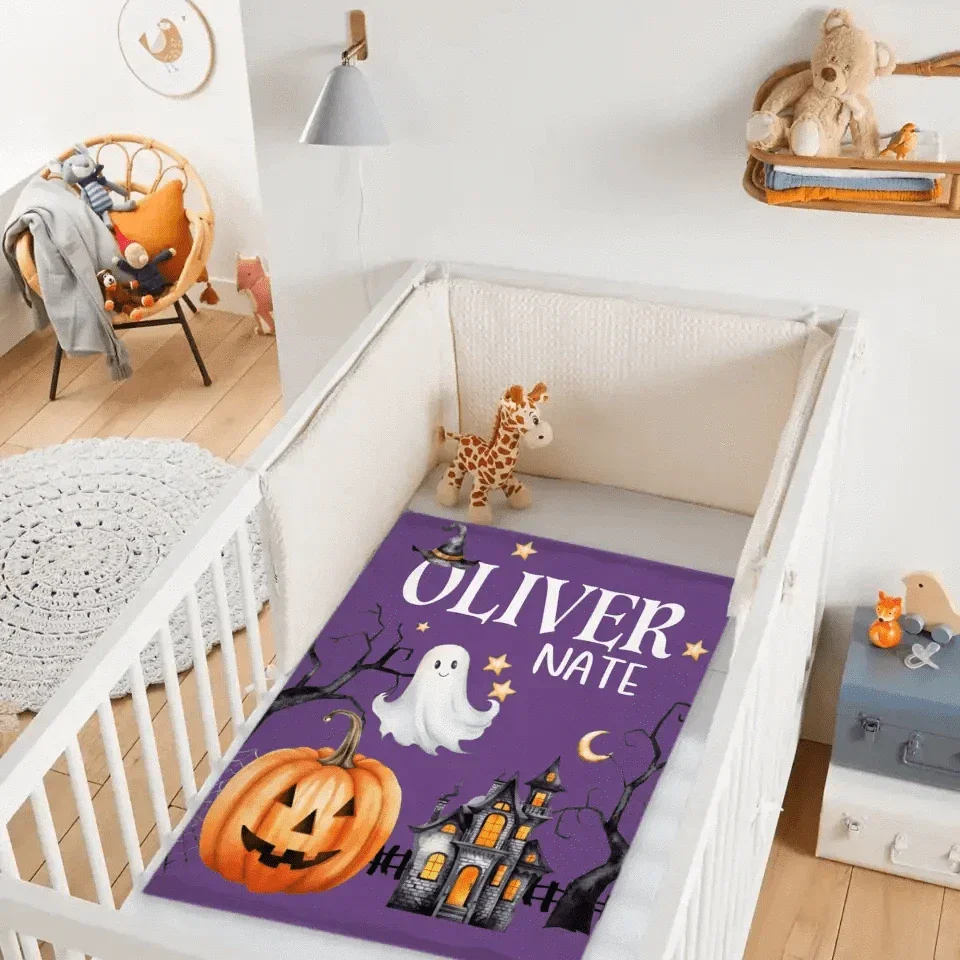 Halloween Blanket, Personalized Name Halloween Baby Blanket - Joliny