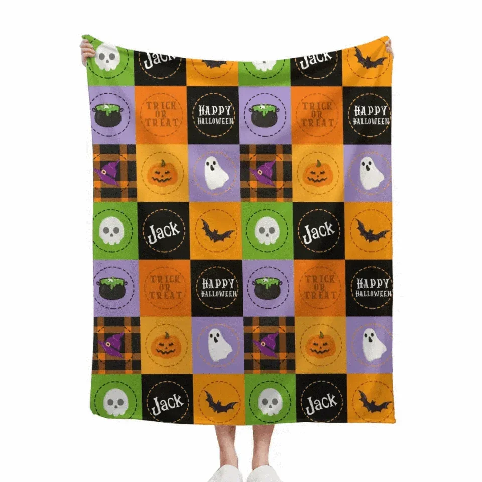 Halloween Night - Trick Or Treat Personalised Name Blanket - Gifts for Children,Friend - Joliny