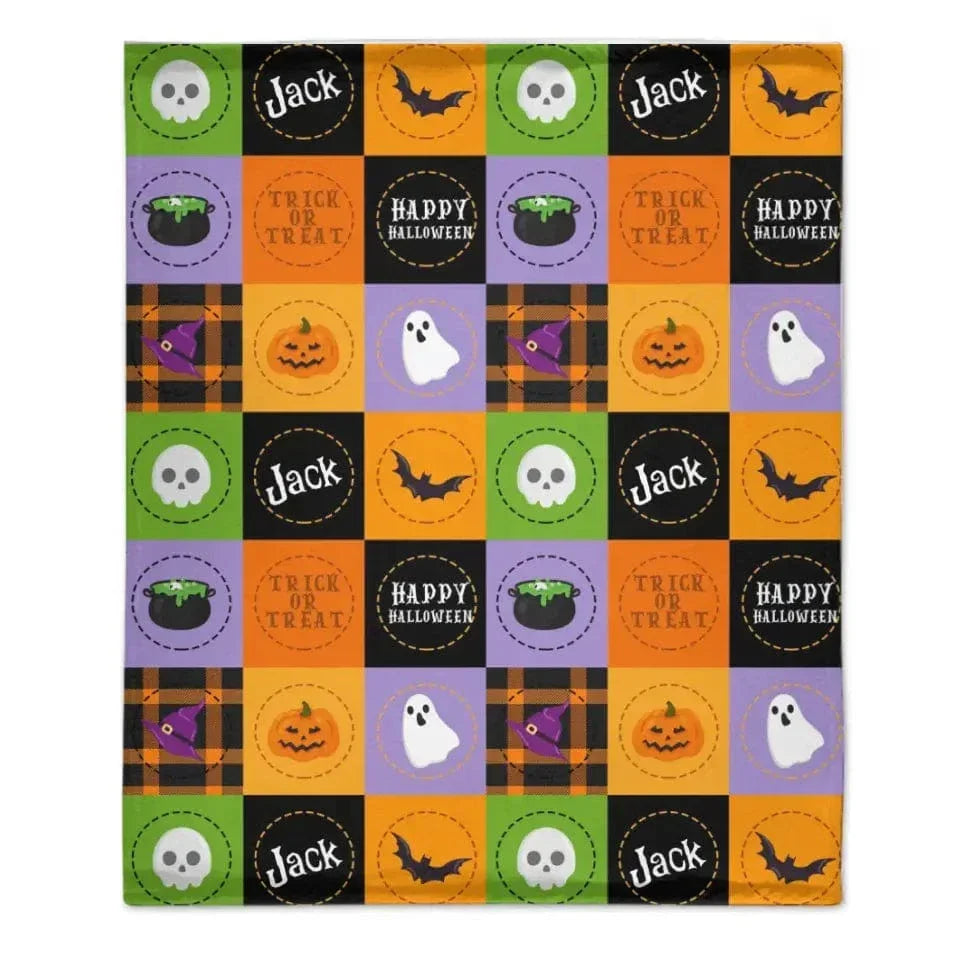 Halloween Night - Trick Or Treat Personalised Name Blanket - Gifts for Children,Friend - Joliny