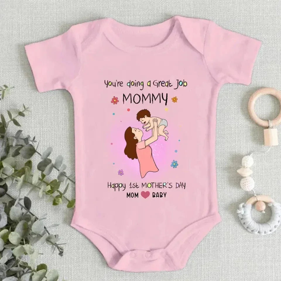 Happy 1st Mother's Day Baby Onesie - Personalized Baby Onesie - Joliny