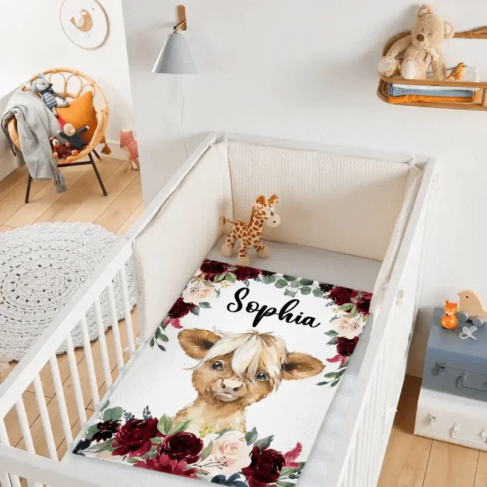 Highland Cattle - Personalised Name Blanket - Gifts for Children,Newborn,New Mom - Joliny