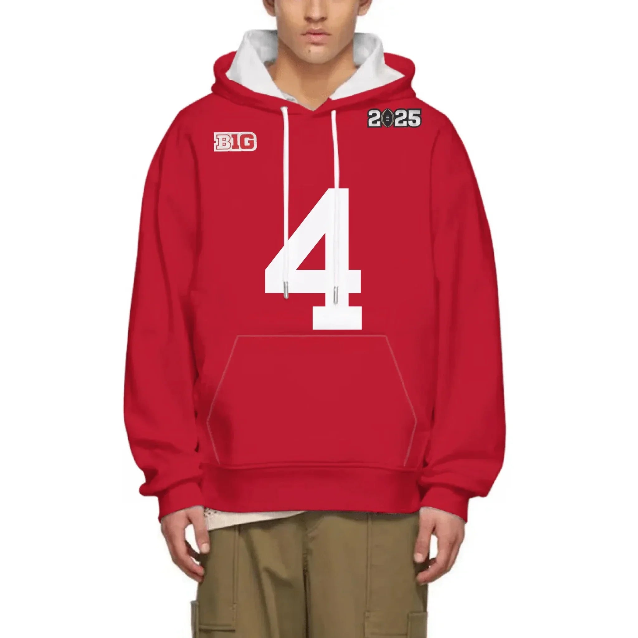 Football Themed T-shirt - CFP Final Patch 2025 Apparel with Personalized Numbers - A Gift For Players,Football Lovers - Joliny