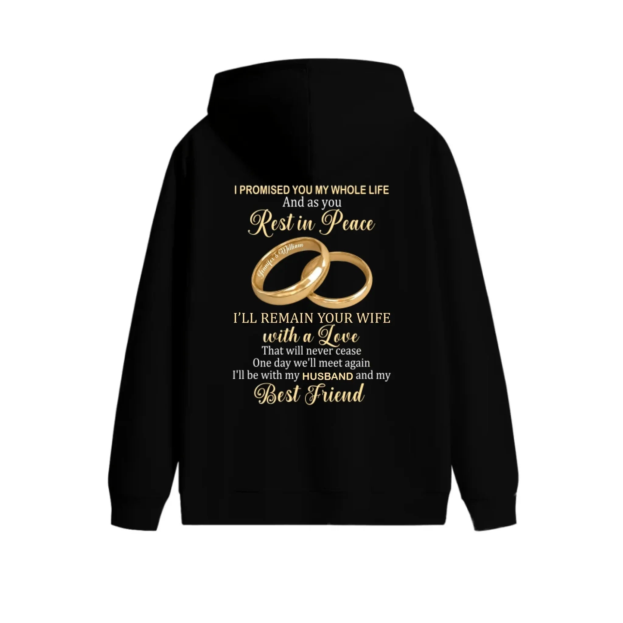 Customized Couple's Theme T-shirt - Personalized Nicknames for Ring Love Letter Clothing - A Gift For Wife,Husband,Girlfriend,Boyfriend - Joliny