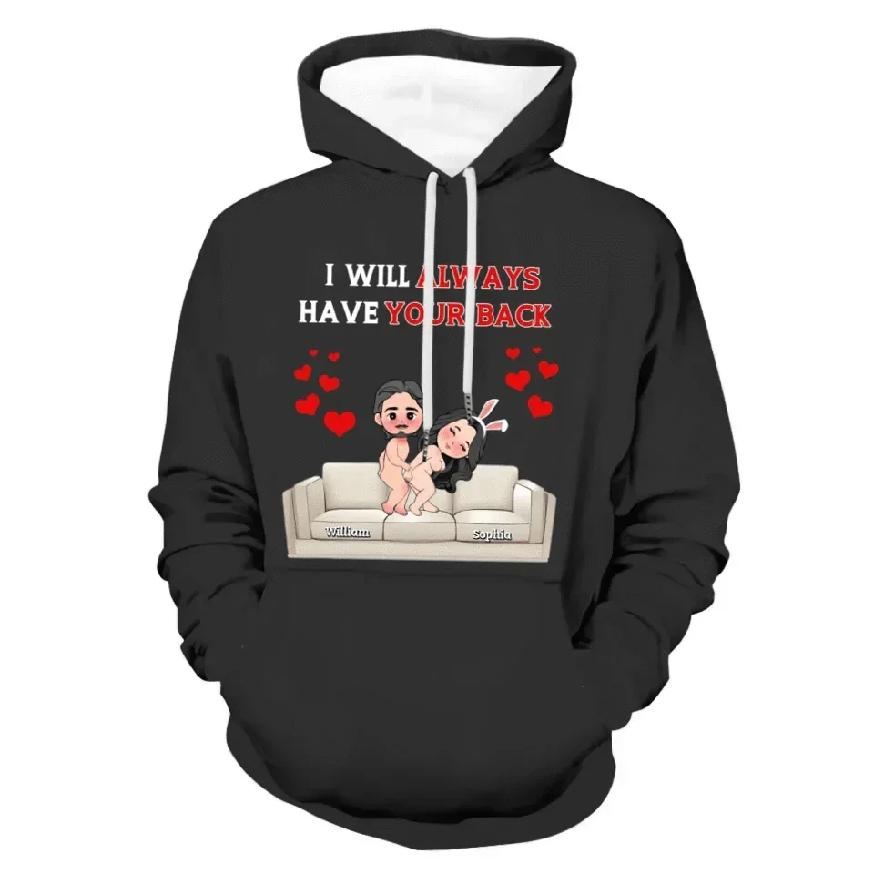 Customized Fun Couple T-shirt - Personalized Name and Cartoon Couple Image Quirky Fun Costume - A Gift For Girlfriend,Boyfriend,Husband,Wife - Joliny