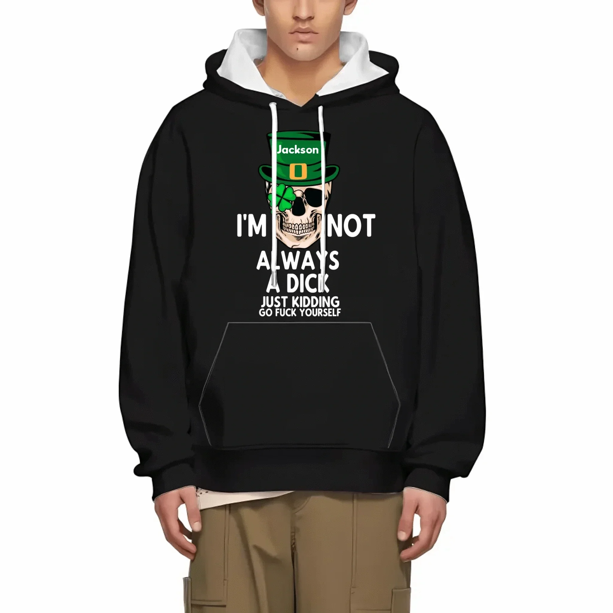 Customized St. Patrick's Day T-shirt - Personalized Name St. Patrick's Day Themed Skull Printed Clothes - A Gift For Friend,Family,Holiday Enthusiasts - Joliny